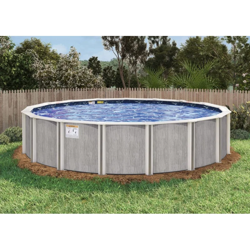 18' Round Above-Ground Pool with 54" Resin Wall & Step | River Bend | 40-Year Warranty