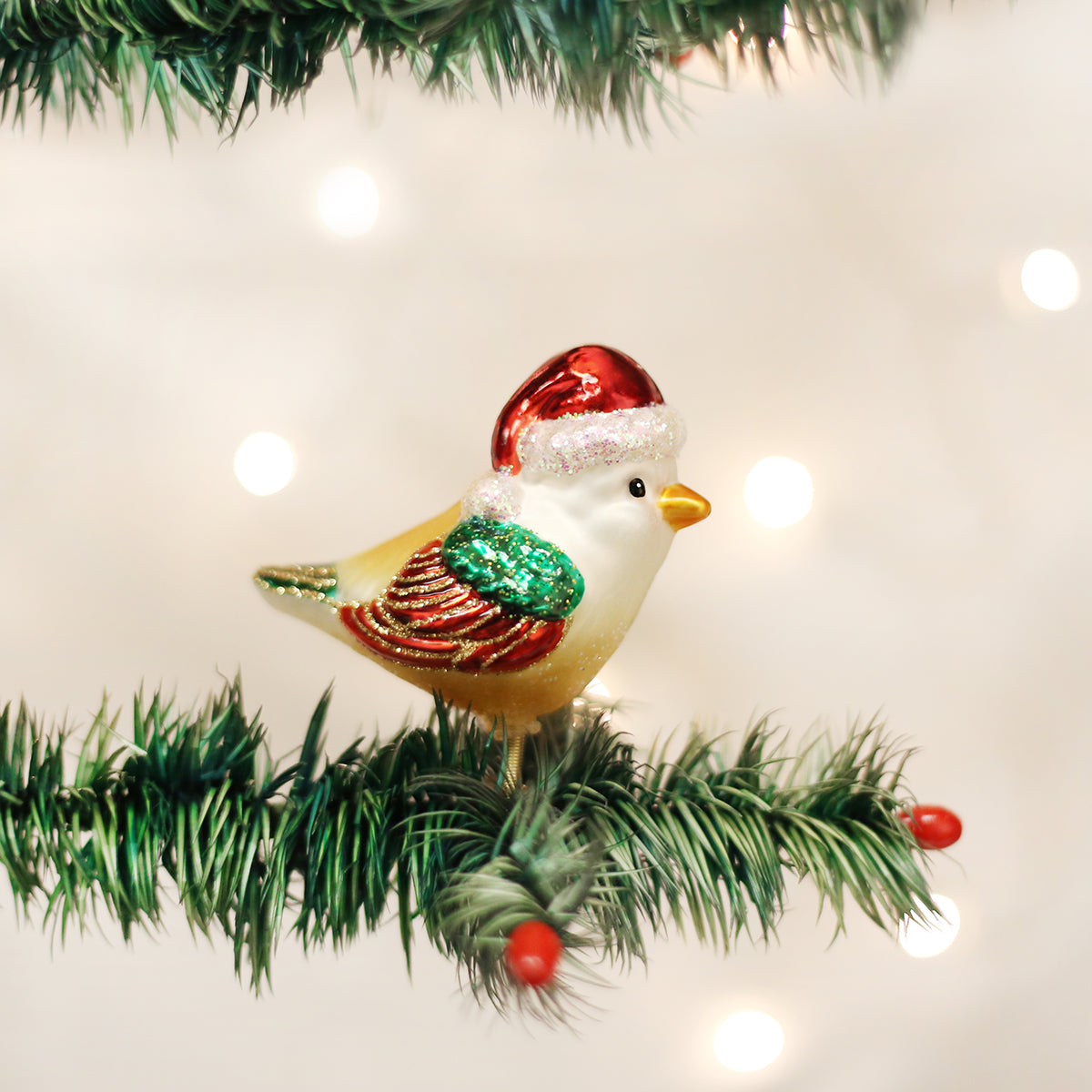Santa Bird Ornament