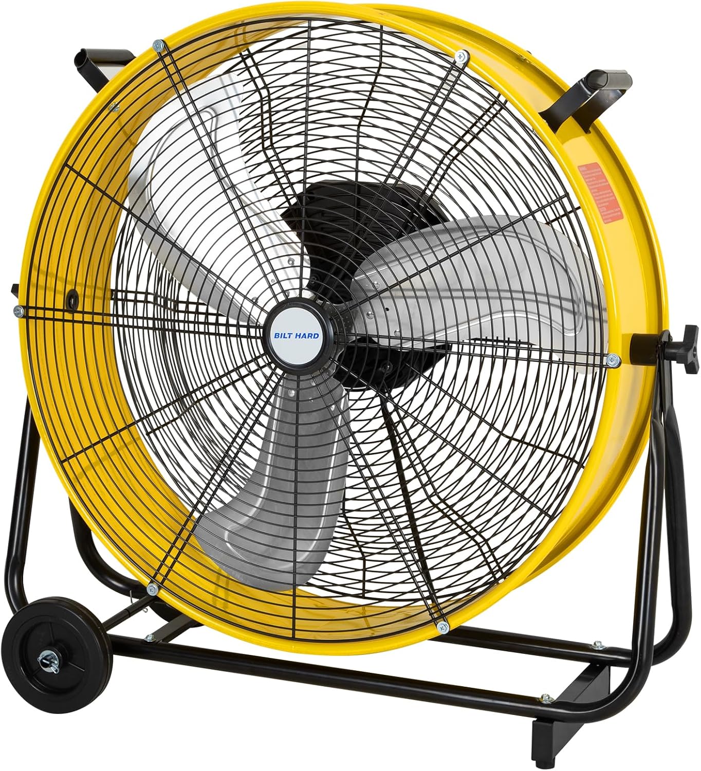 BILT HARD 24" 8100 CFM Ultra-Quiet Drum Fan:High Velocity, 3-Speed Heavy Duty Metal Shop Fan, UL Listed