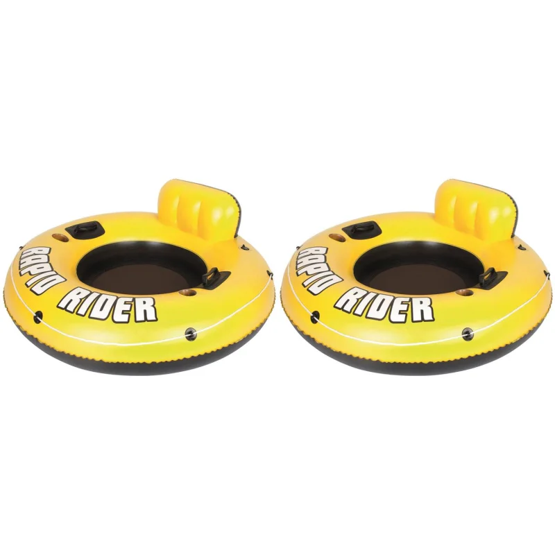 2-Pack Bestway Rapid Rider 53" Raft Tubes With Handles/Cup Holders | 2 x 43116E