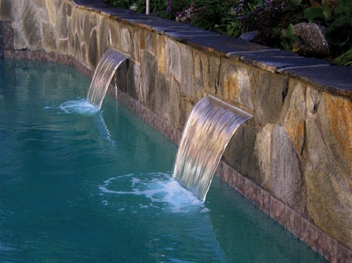 Oreq Custom Cascade Waterfall, ABS, Gray, 72" Long, 12" Lip, Back Inlet