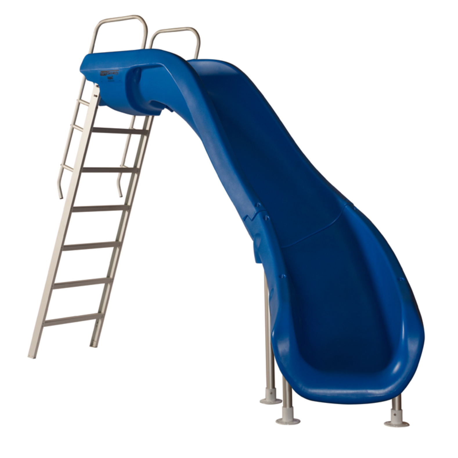 S.R. Smith Rogue2 In-Ground Pool Slide - Blue Left Curve