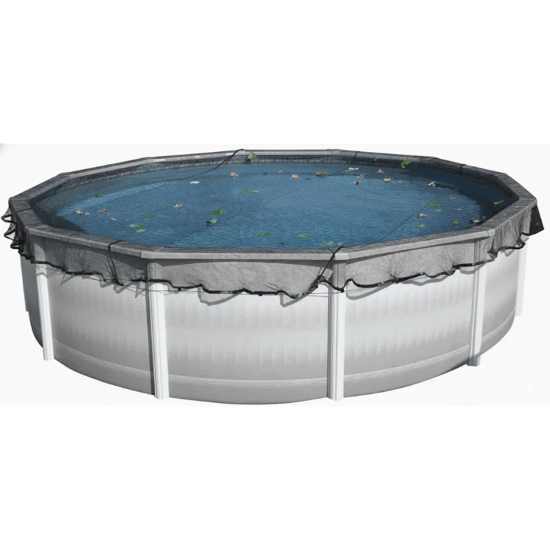 21' Round Leaf Net Pool Cover by Midwest Canvas (Cover Size: 24')