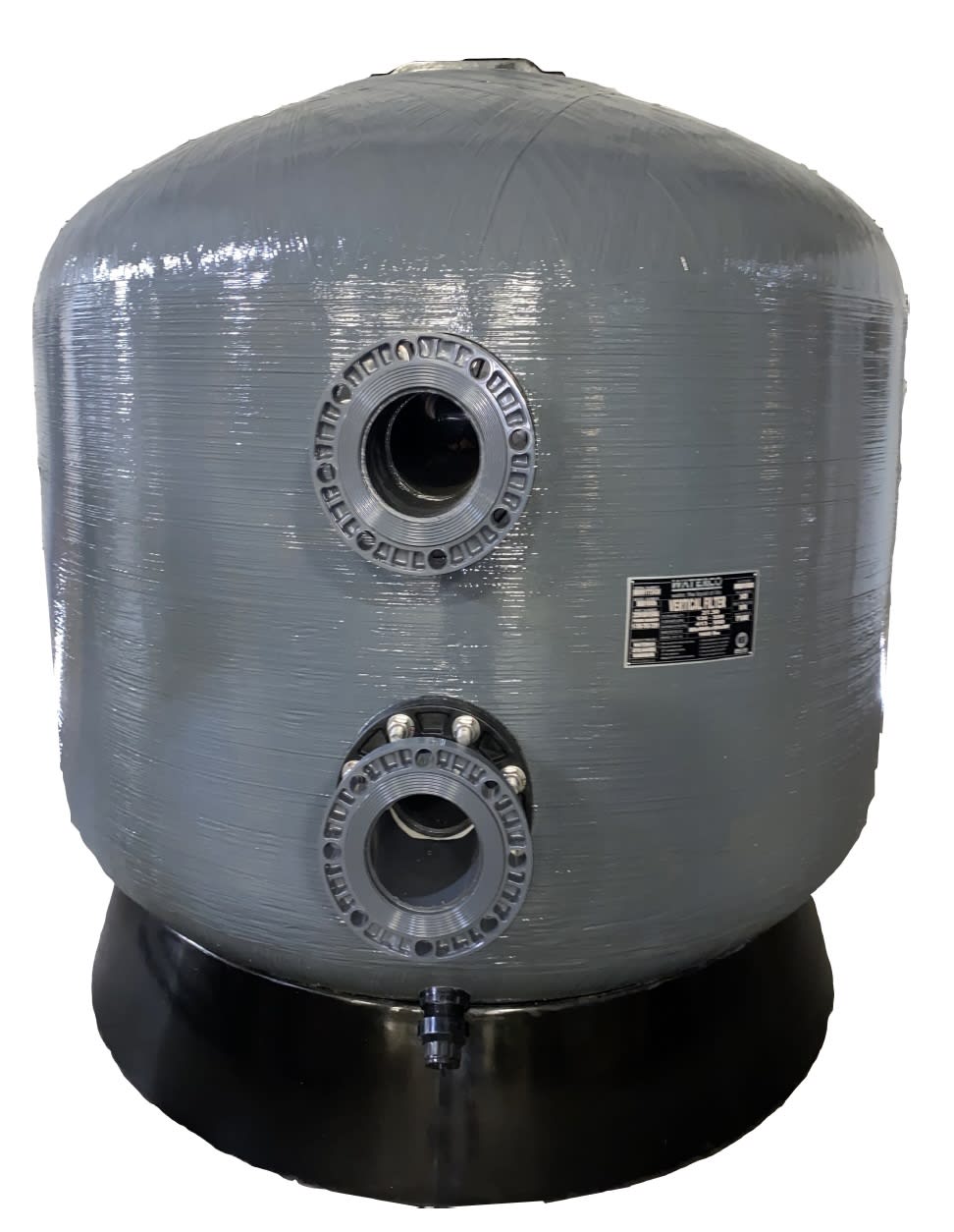 Waterco SMD600 24” 1.5” Bulkhead Connection 58 PSI Commercial Side Mount Deep Bed Sand Filter