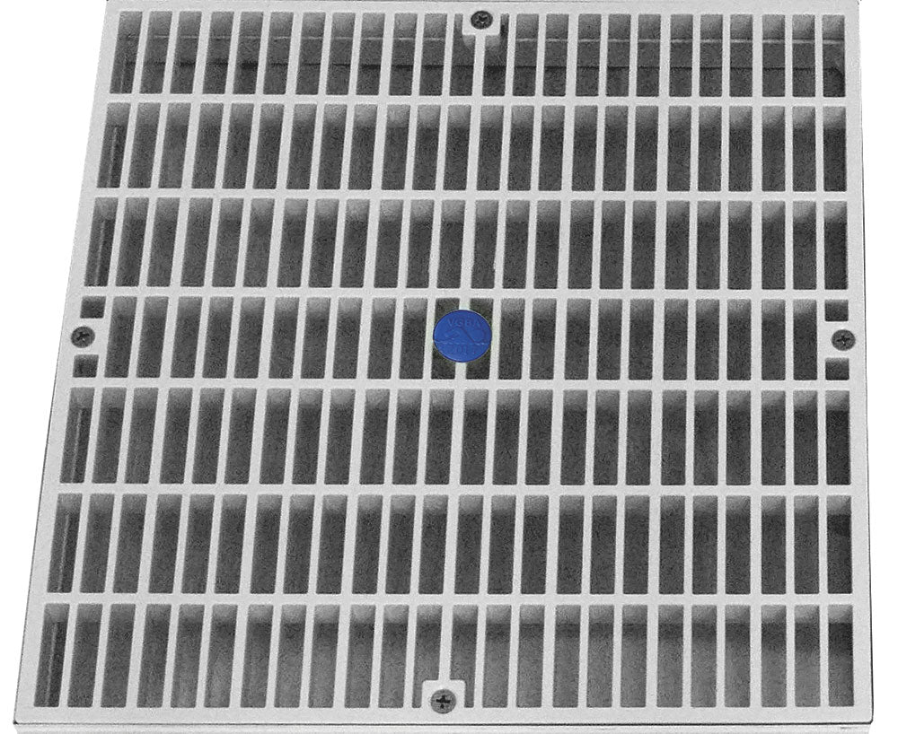 12 Inch Square Flat Grate Anti-Entrapment Suction Outlet Covers (No Frame) - Pack of 4