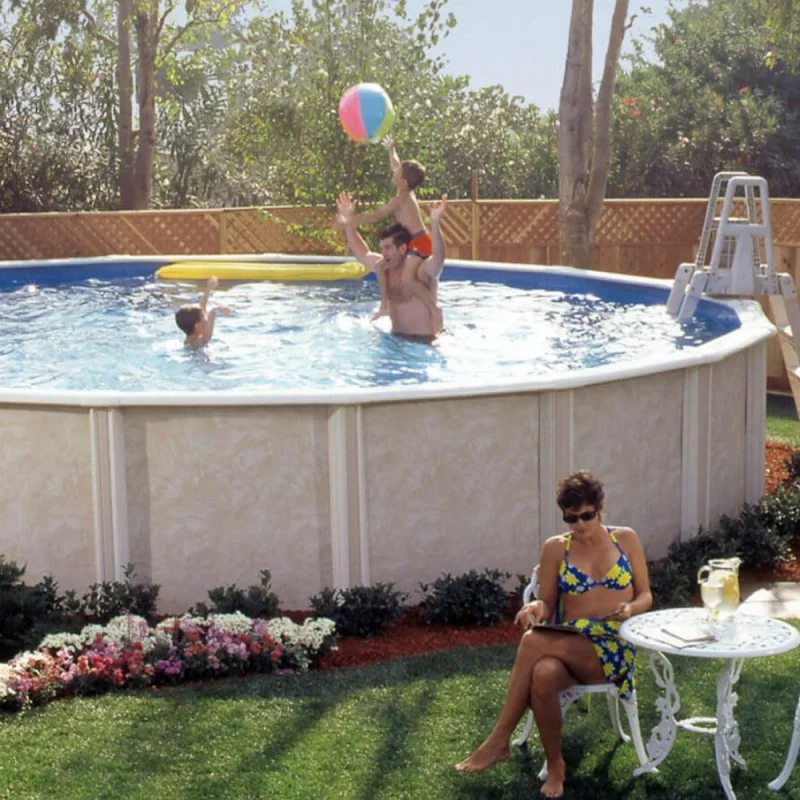 27 Ft. Pool x 52" Whispering Wind III Semi In-Ground Pool & Bundle