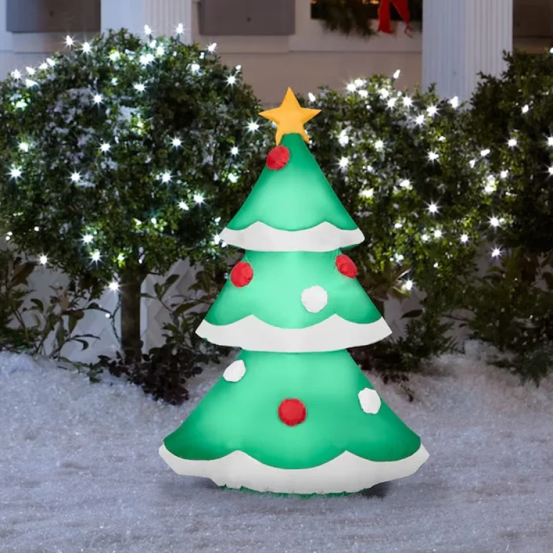 3.5' Airblown Christmas Tree with Snowy Layers Inflatable