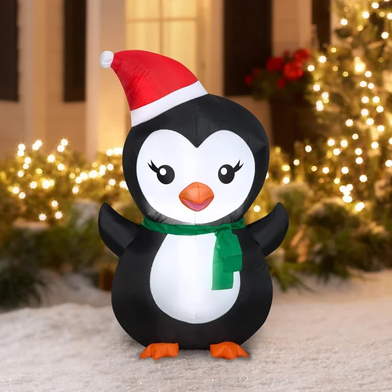 3.5' Airblown Playful Penguin Christmas Inflatable