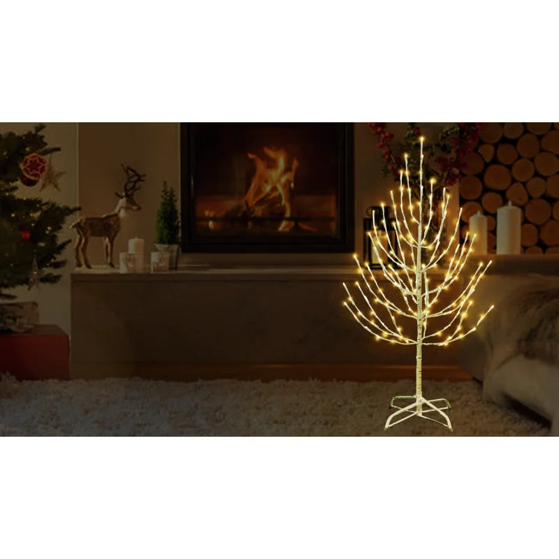 3' Twig Tree Decoration with Twinkling 5MM LED Lights