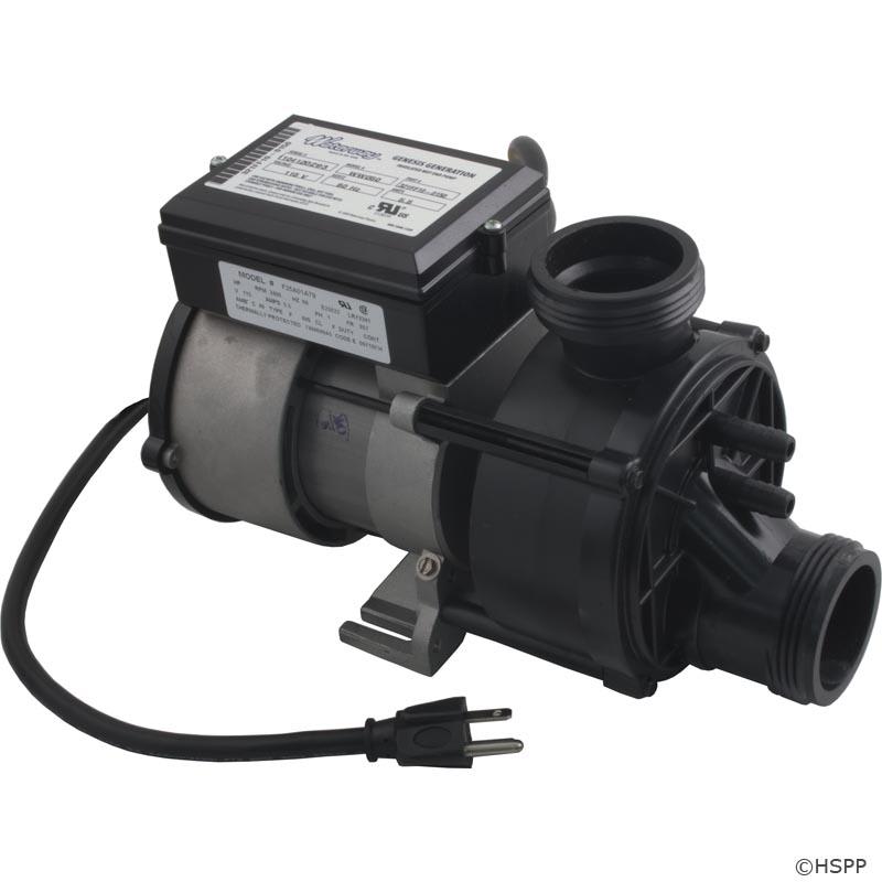 Waterway7.5A Genesis Bath Pump, Nema Cord and Air Switch, 115v, 1-1/2"