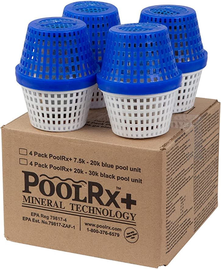 PoolRx 4-Pack Blue Pool Unit 7.5K-20K Gallon Pools