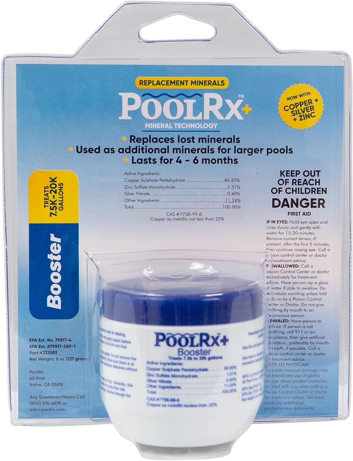PoolRx +Plus Blue/White Booster (with silver)