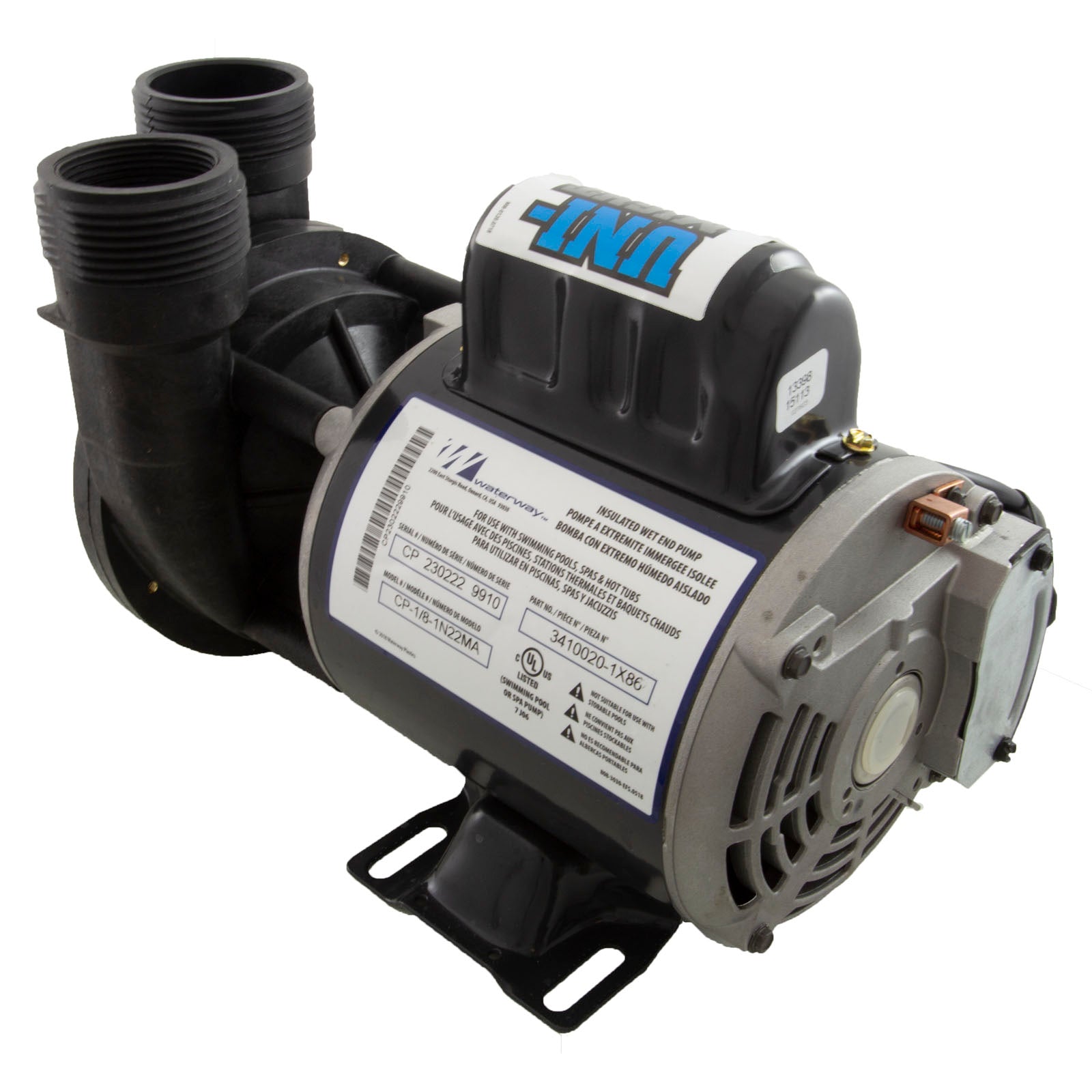 Pump, Circ, Waterway Uni-Might,1/8hp,115v,1-Spd,48Fr,50/60Hz