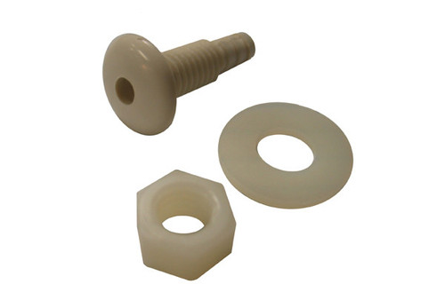 Waterway Air Injector Button 3/8" Single Hole W/Nut White | 670-2130