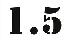 #1.5 Reusable Depth Marker Stencil - 10 Inch x 6 Inch with 4 Inch Lettering (Metric)