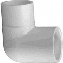 Lasco 90 Degree Street Elbow 1.5"Spigot x 1.5"Slip Schedule 40, 409-015