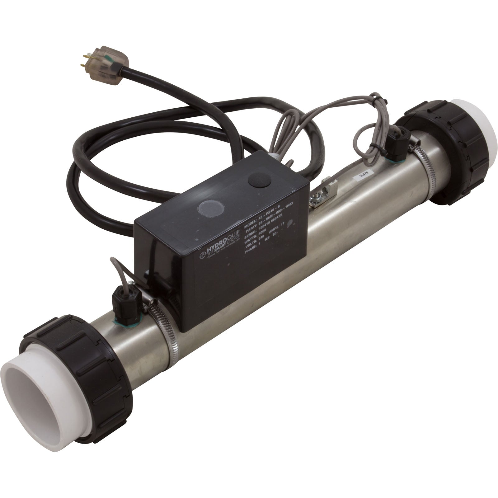 Heater, FloThru, PS-B Series M7™, 15"x 2", 230v, 4kW, 60"Cor