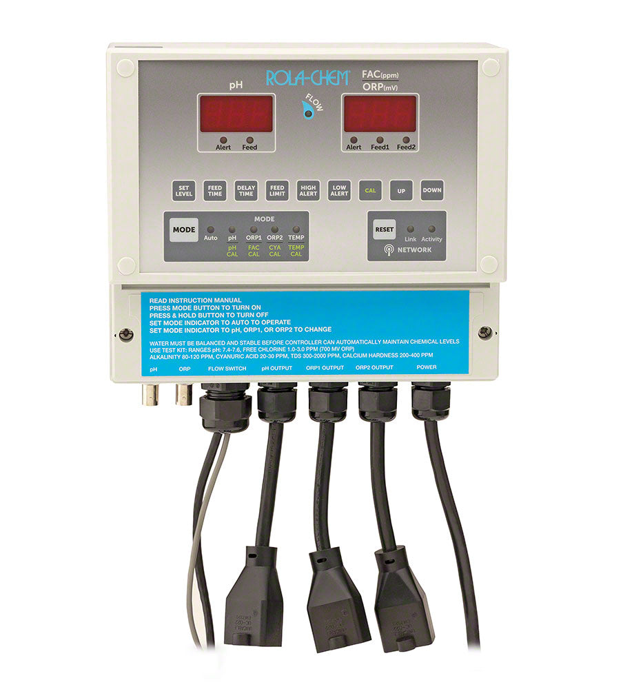 Digital RC555XXP pH/Dual ORP/FAC (Salt) Pool Controller For Two Sanitizer Sources