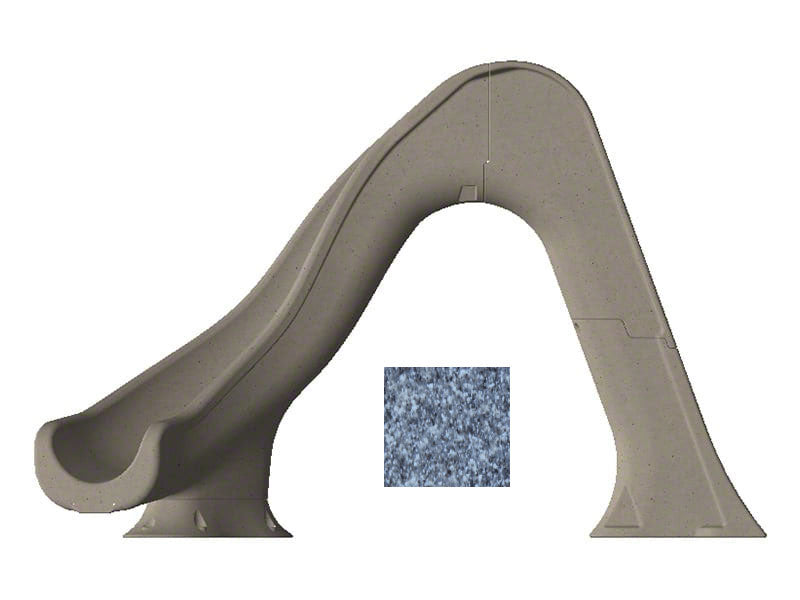 Tidal Wave Water Slide Left Turn - 7 Feet - Gray