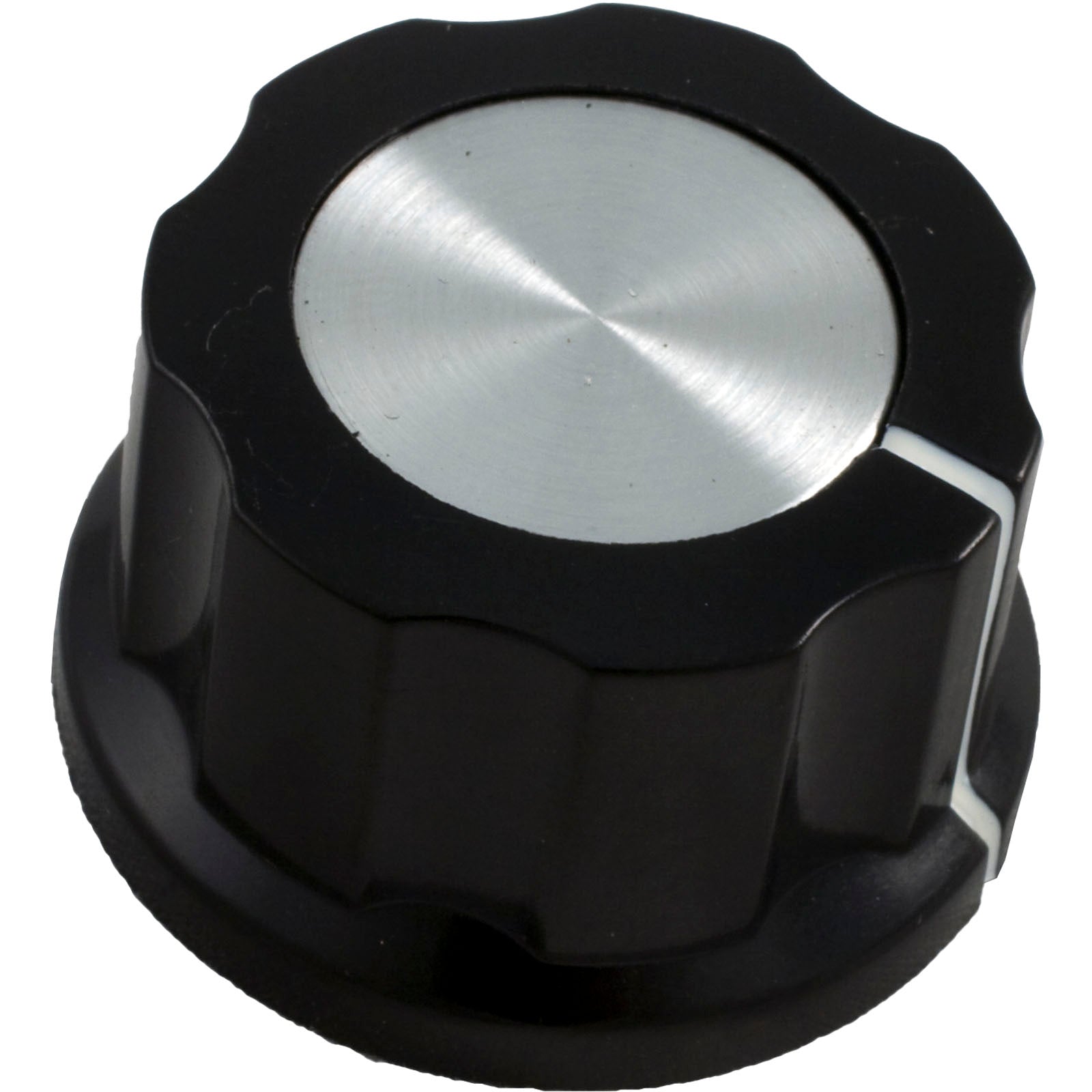 Thermostat Knob, Zodiac Laars Electra Repl, Black/Chrome