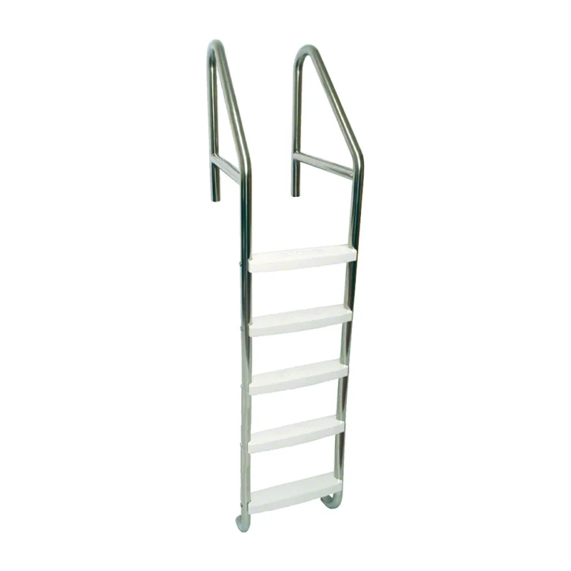 5-Step 35 Inch Wide Standard Cross-Braced Plus Commercial Ladder 1.90 x .065 Inch - Plastic Treads