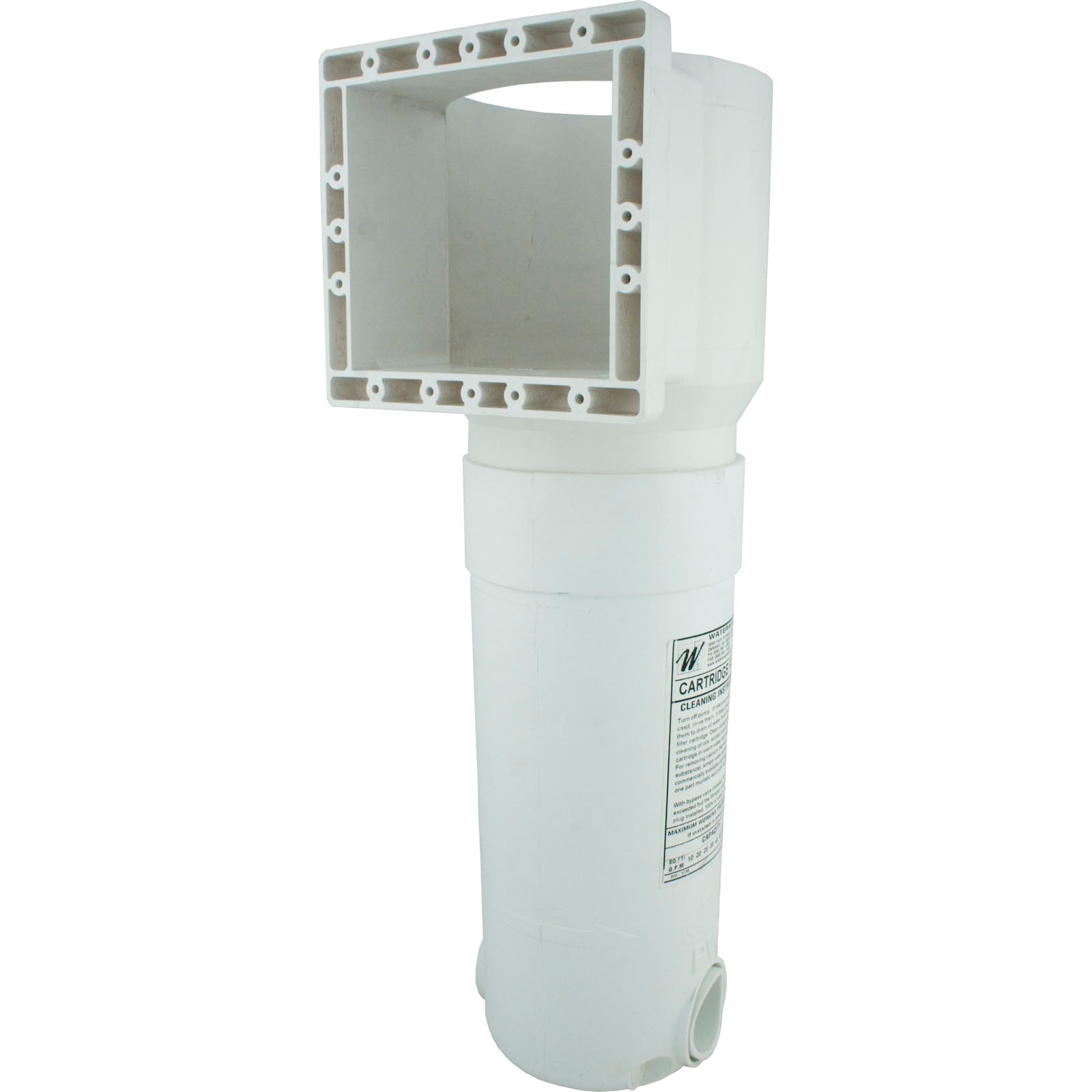 Skimmer Body, WW Front Access, Short Throat, 1-1/2", w/Valve