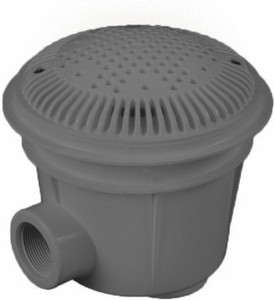 Hayward 2" Dark Gray Dual Suction Main Drain Outlet with AV Grate, WG1154SDGRPAK2