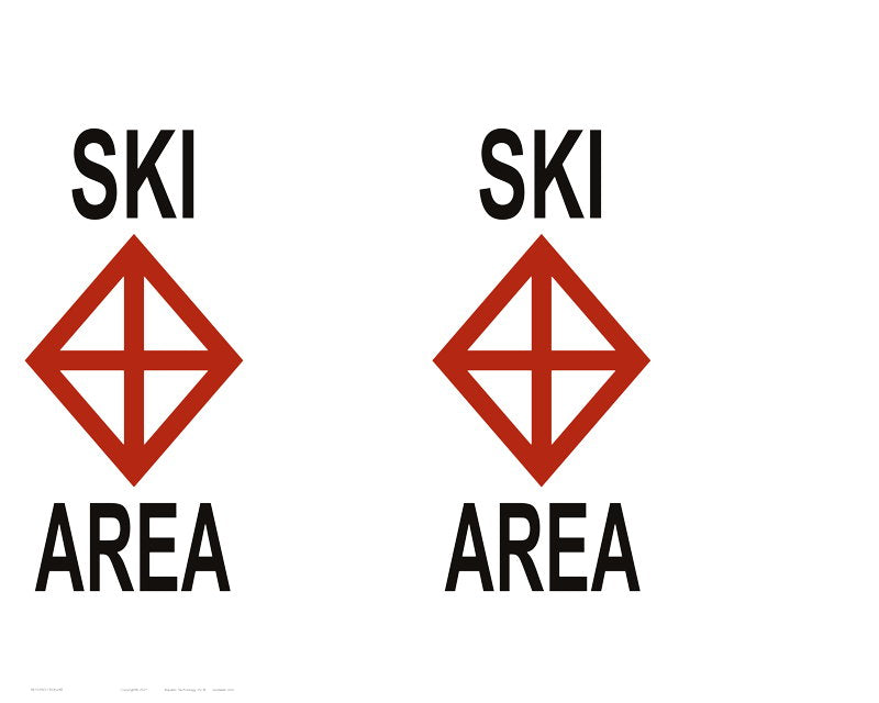 Ski Area Regulatory Buoy Label - 30 x 24 Inches on Adhesive Vinyl