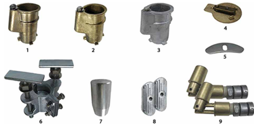 PERMA-CAST BRONZE DECK ANCHOR, 1.9" ID, 6" TALL | PS-6019-BC