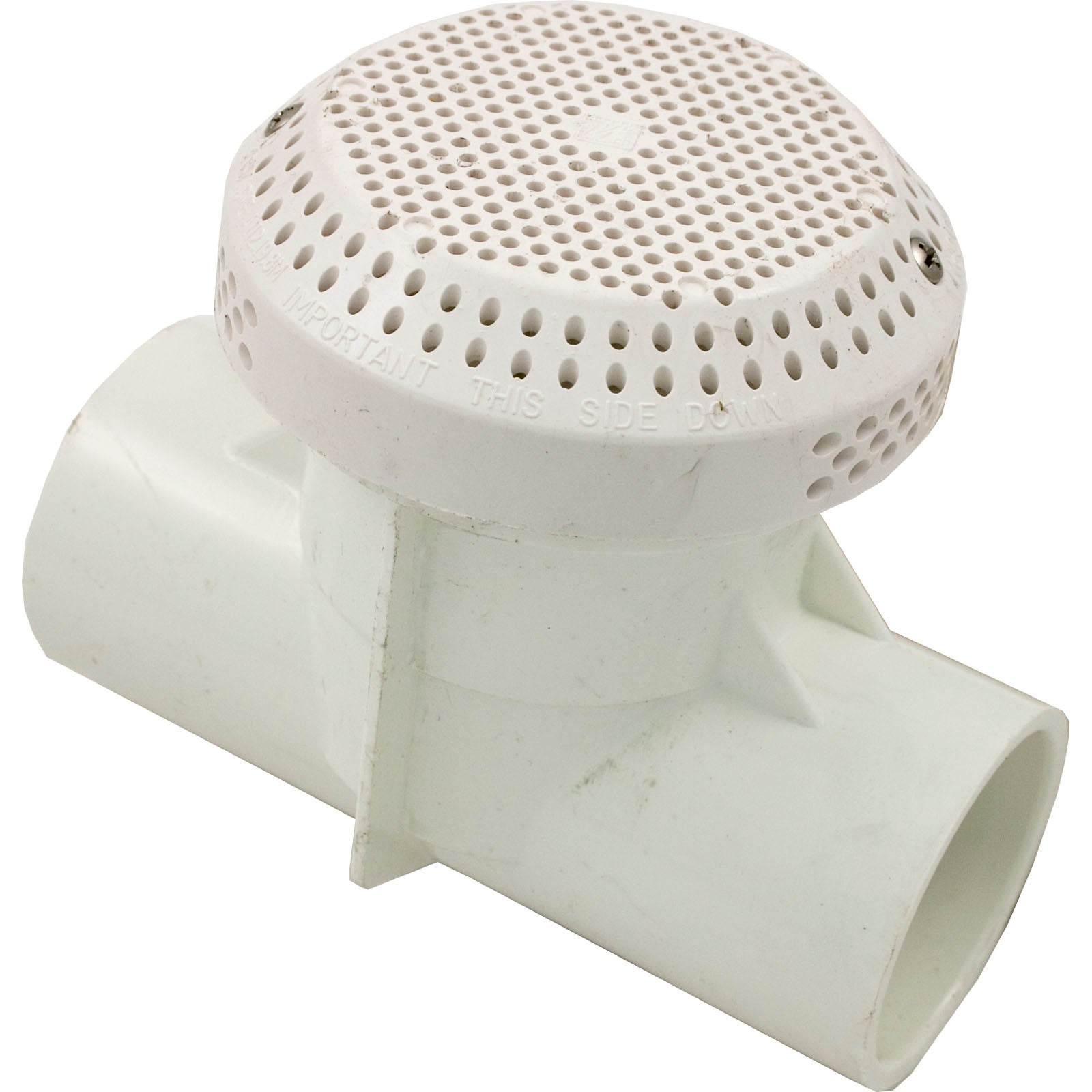 Suction Assy, WW 3-1/2" Hi-Flow,2-3/8"hs,1-1/2"s,w/Tee,White