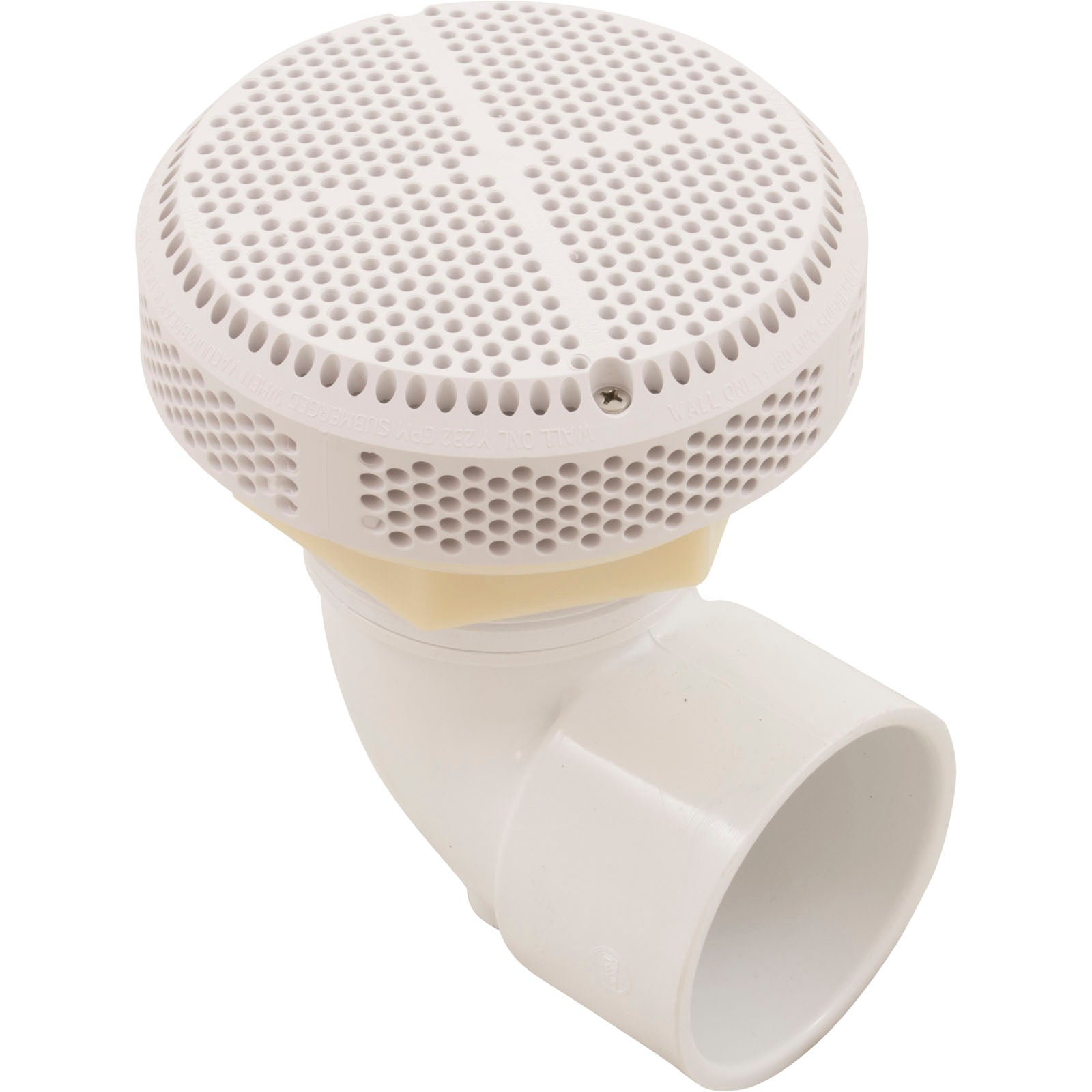 Suction Assy,WW Super Hi-Flo,3-1/4"hs,2-1/2"s,w/90 Deg,White
