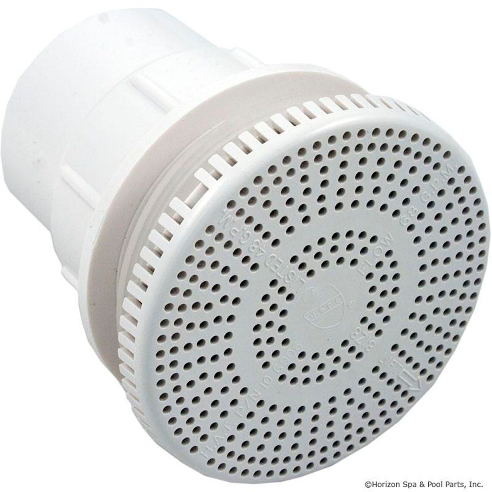 Suction Assy, BWG/HA Slimline, Extended, 2-1/2"hs, White