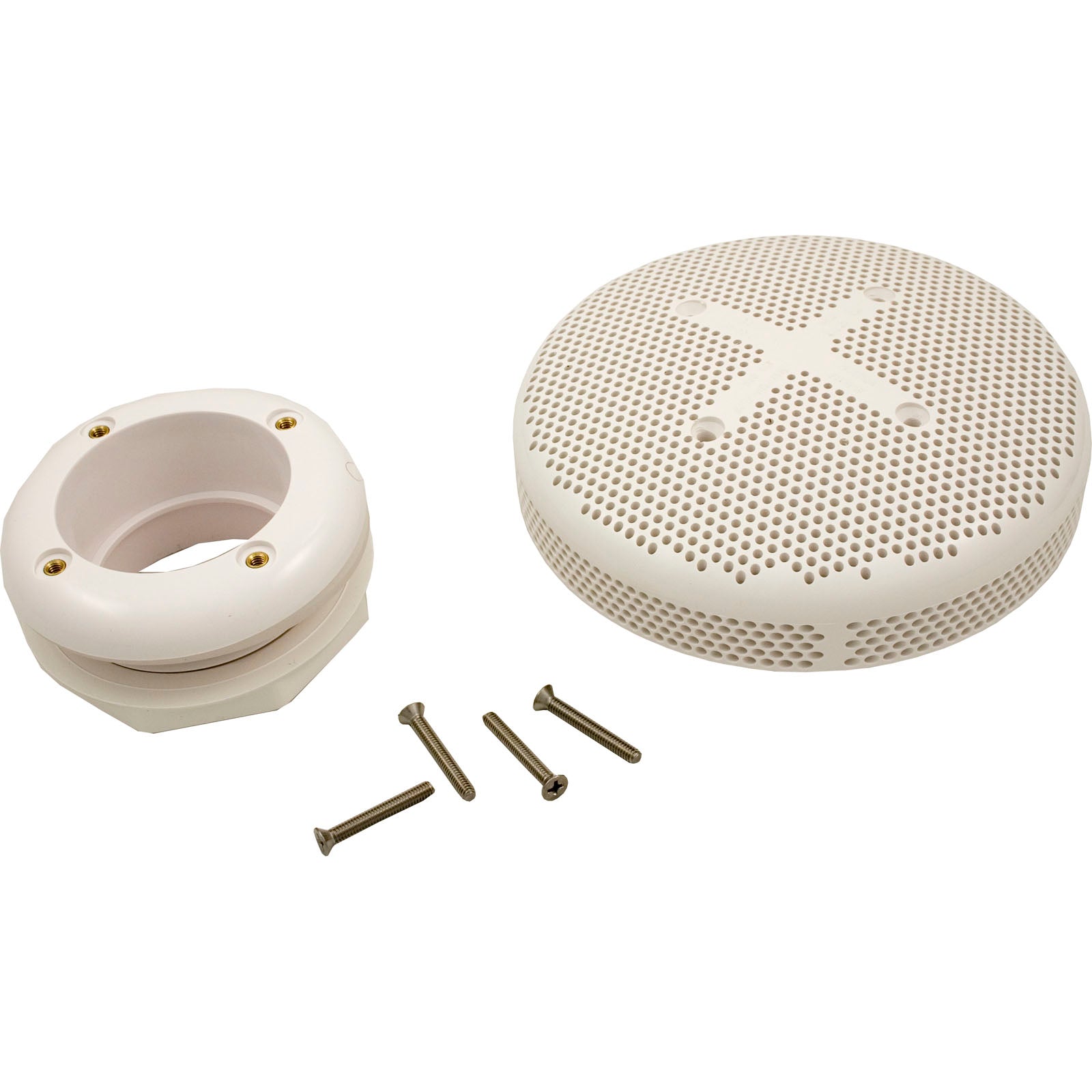 Main Drain, BWG/HA Main Drain Assy, 3"hs, w/Nut, White