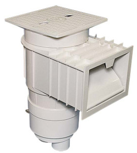 Waterway Commercial Renegade White Gunite In-Ground Skimmer with Equalizer, 2.5" Spigot x 2" S x 2" NPT, 540-6200