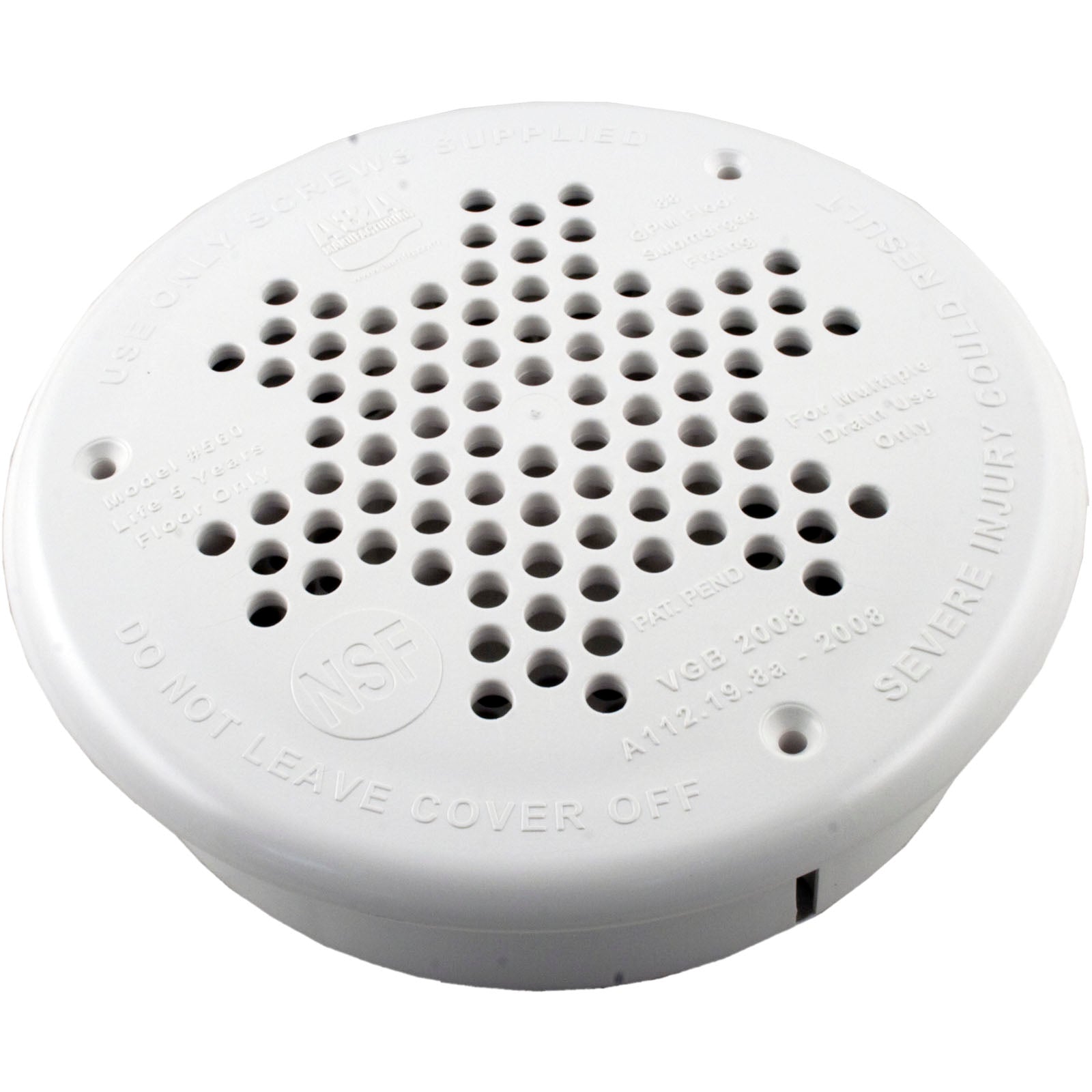 Grate, A & A Manufacturing PDR, 10" Round, Retro Kit, White