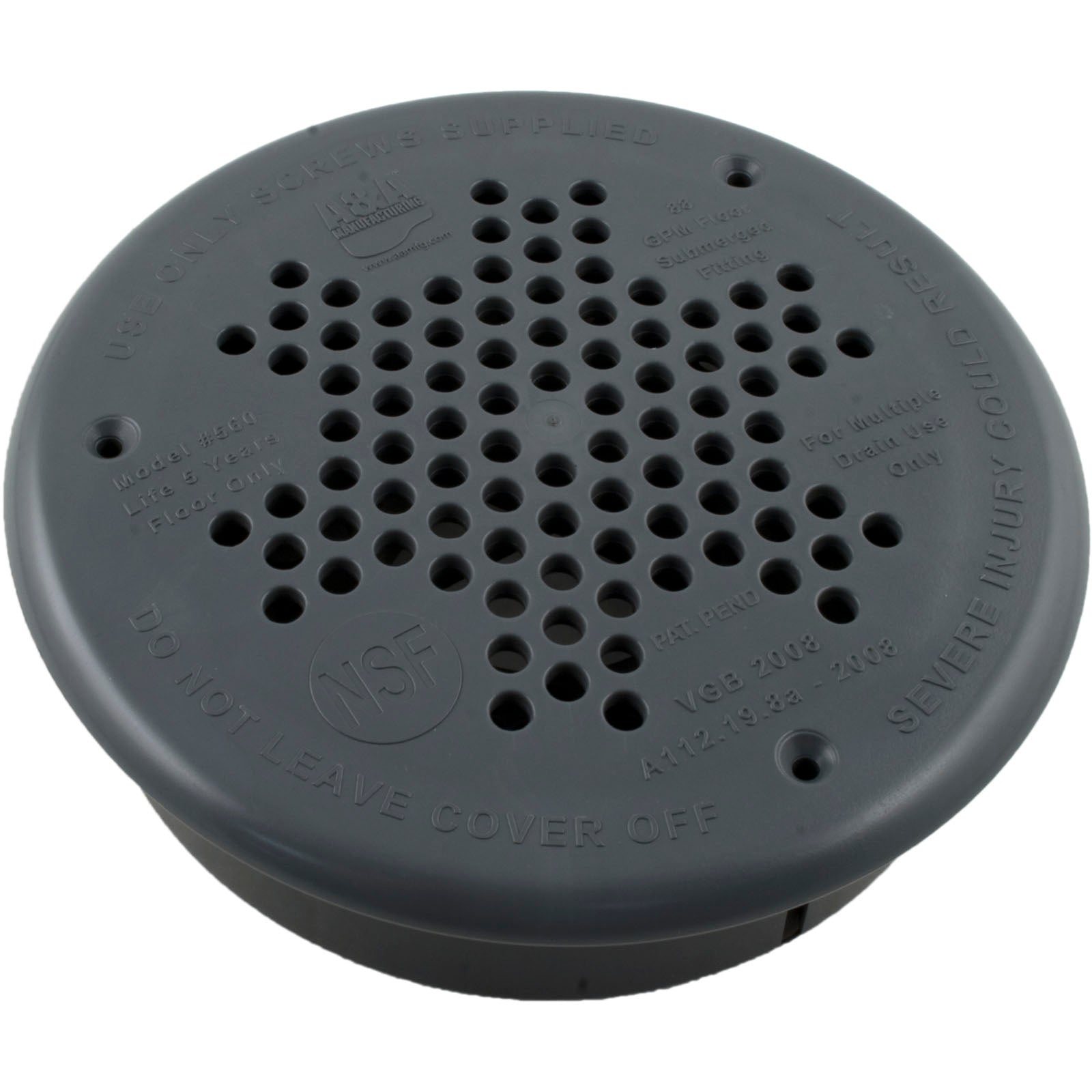 Grate, A & A Manufacturing PDR, 10" Round, Retro Kit, Gray