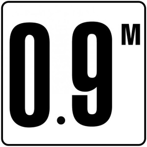Inlays Ceramic Smooth 0.9m Depth Marker 6"x 6" Tile, 4" Letter, V622709