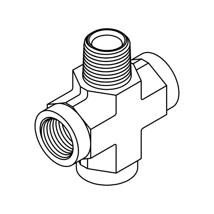 5655-04-04-04-04 , 04MP-04FP-04FP-04FP CROSS 1/4″ X 1/4″ X 1/4″ X 1/4″