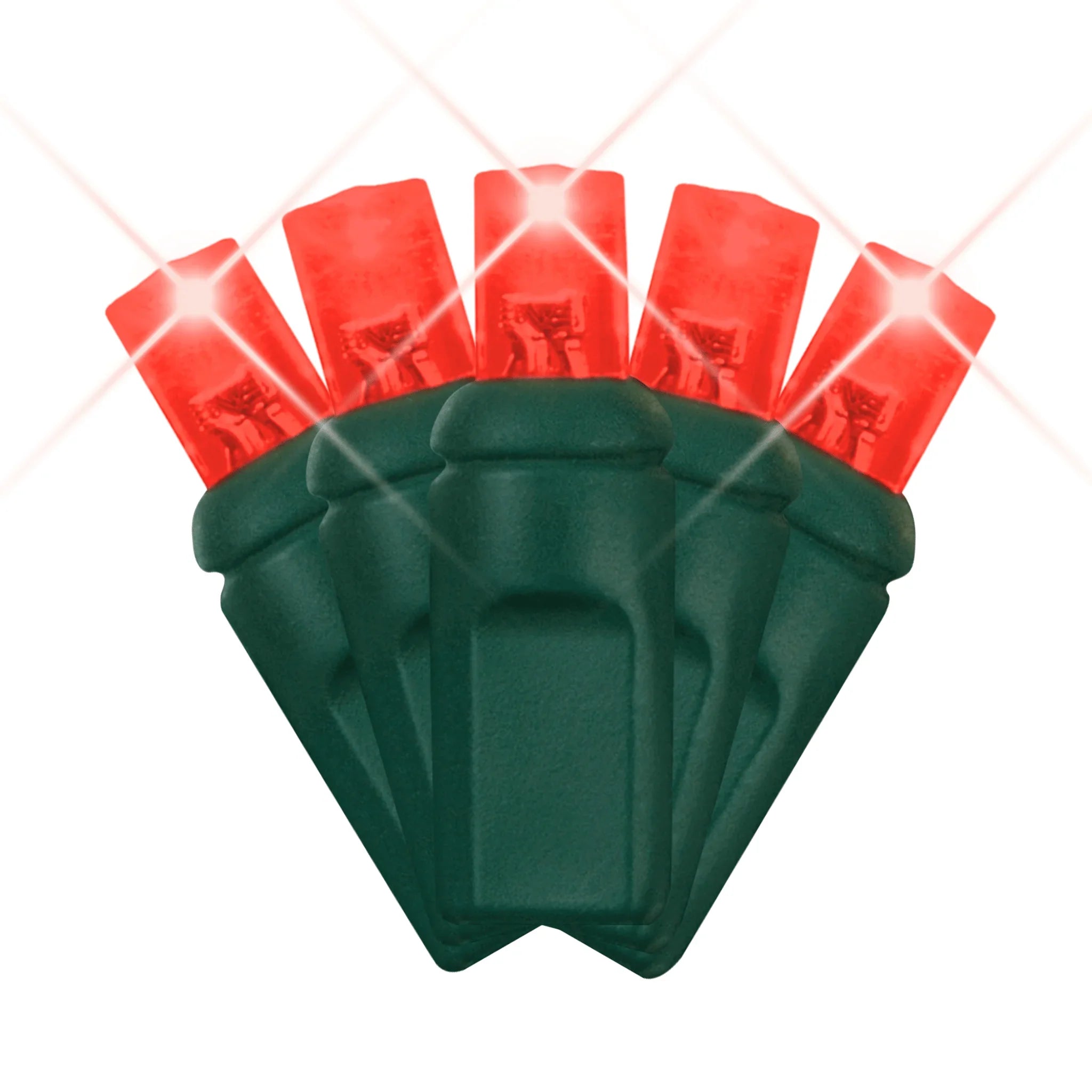 LED Mini Lights 5MM Red Twinkle Green Wire6" Spacing