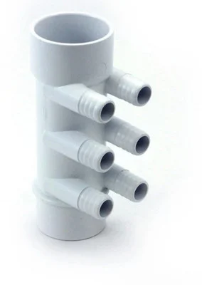 6 Port Manifold 2s x 2spg x 3/4 Barb 0366-20 Magic Plastics