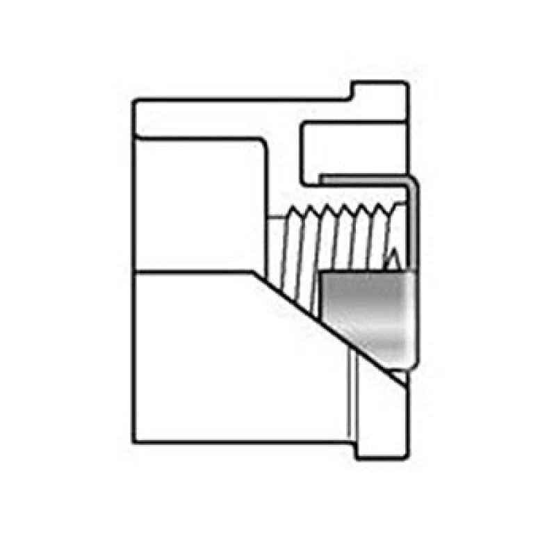 6" x 4" Sch 40 PVC SR Reducer Bushing Flush Style - Spig x SR Fipt 438-532SR