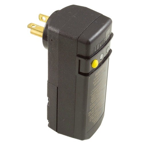 GFCI Leviton 20A Self-Test Auto Reset Right Angle Plug GSRA2