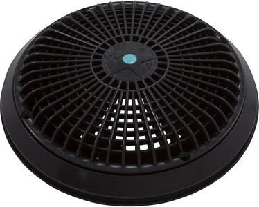 AquaStar 10" Round Sumpless Suction Outlet Cover UV-Resistant Engineered Polymer with Universal Retrofit Adapter and Mud Frame, Black, A10RCFR102