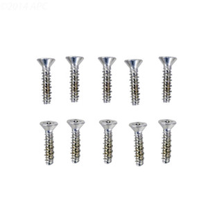 Pentair #14 x 1.12'' 10 Hole Screw Kit For QuickNiche Vinyl Liner Niche, 630056Z