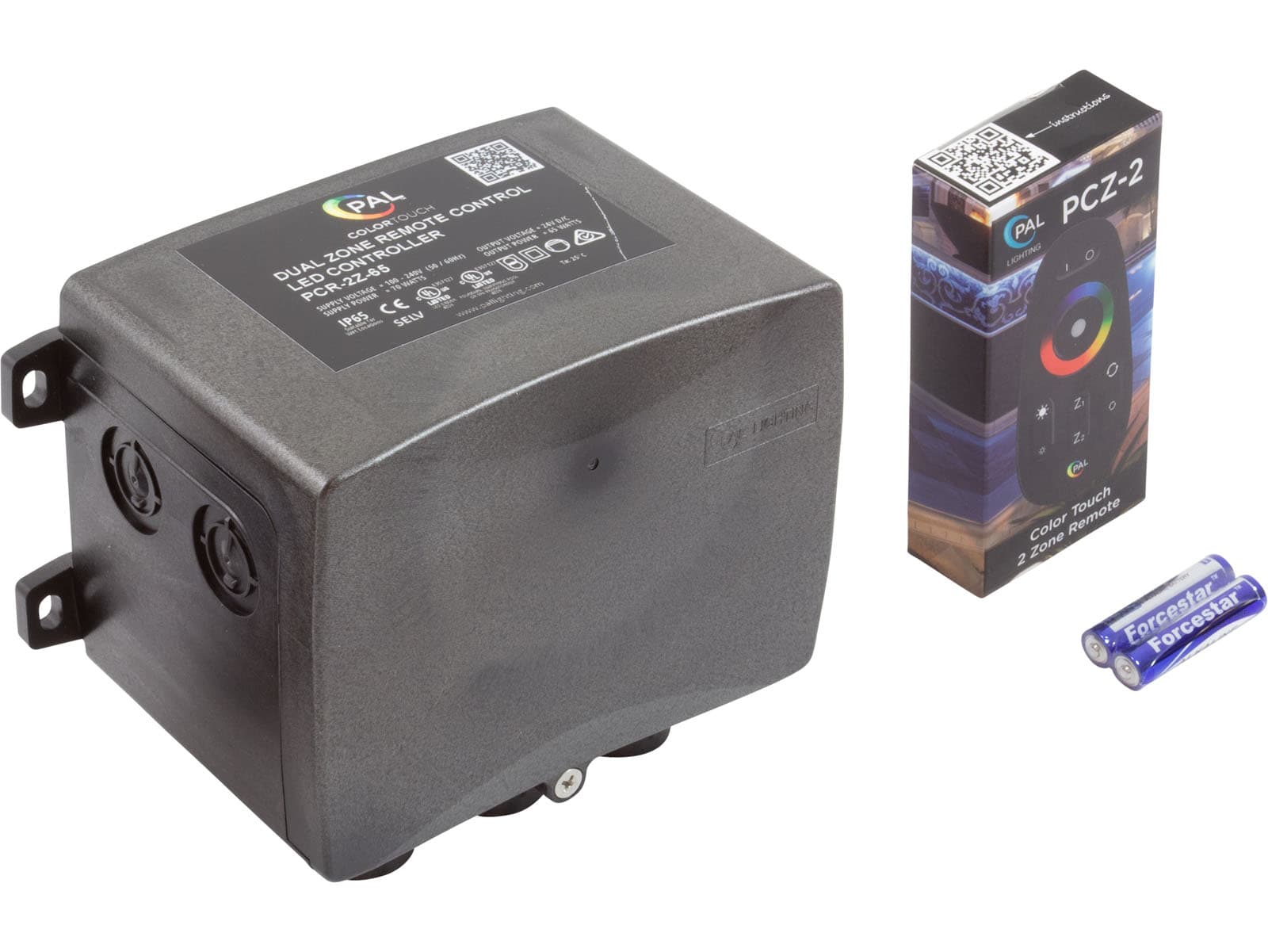 Pal Lighting LLC Multi-Color Dual Zone Remote Control Transformer 24VDC 65W
