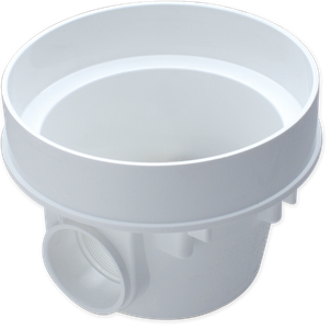 Waterway White 2" Slip 8" Vinyl Linear Adjustable Collar Sump Body, 674-2550
