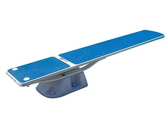 S.R. Smith Salt Pool Jump System With TrueTread Board Complete, 8' White with Blue Top Tread