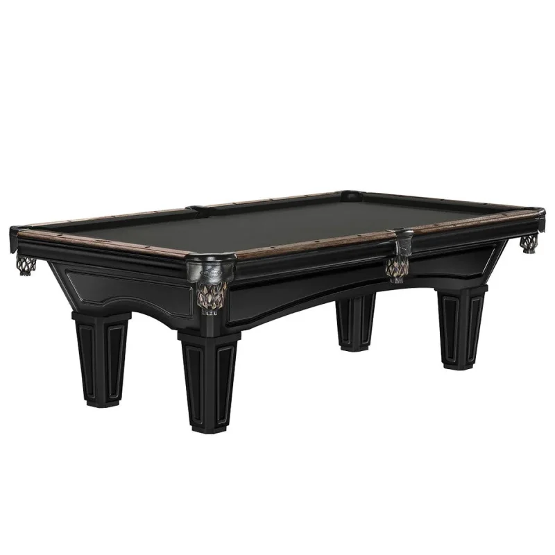 7' Brunswick Glenwood Pool Table W/ Tapered Legs - Matte Black/Coffee