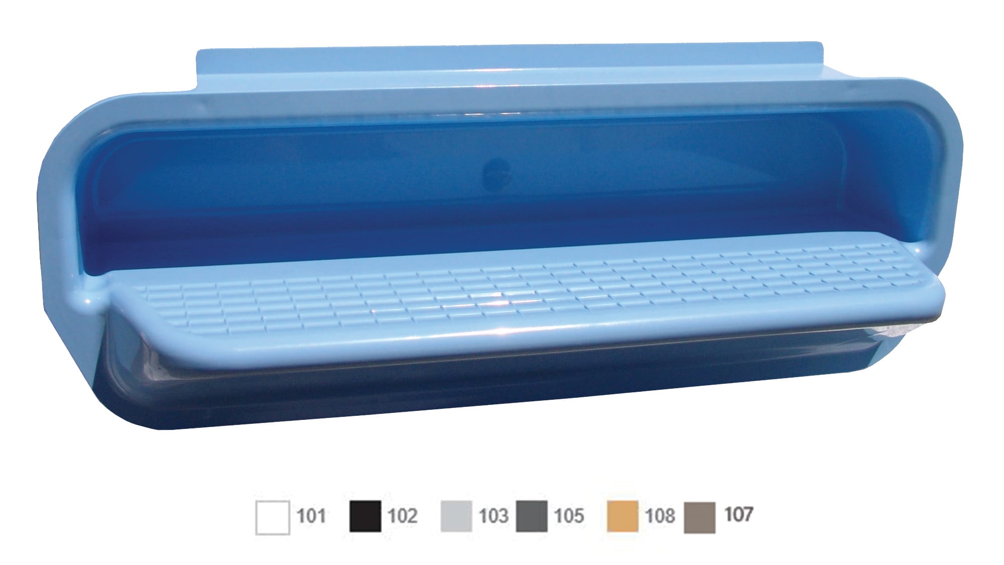 AquaStar 15" White Pool Wall Steps - 3/Set