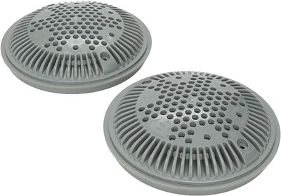 Hayward Dark Gray 8" Round Dual Suction Outlet Cover and Frame, Pack of 2, WG1030AVDGRPAK2